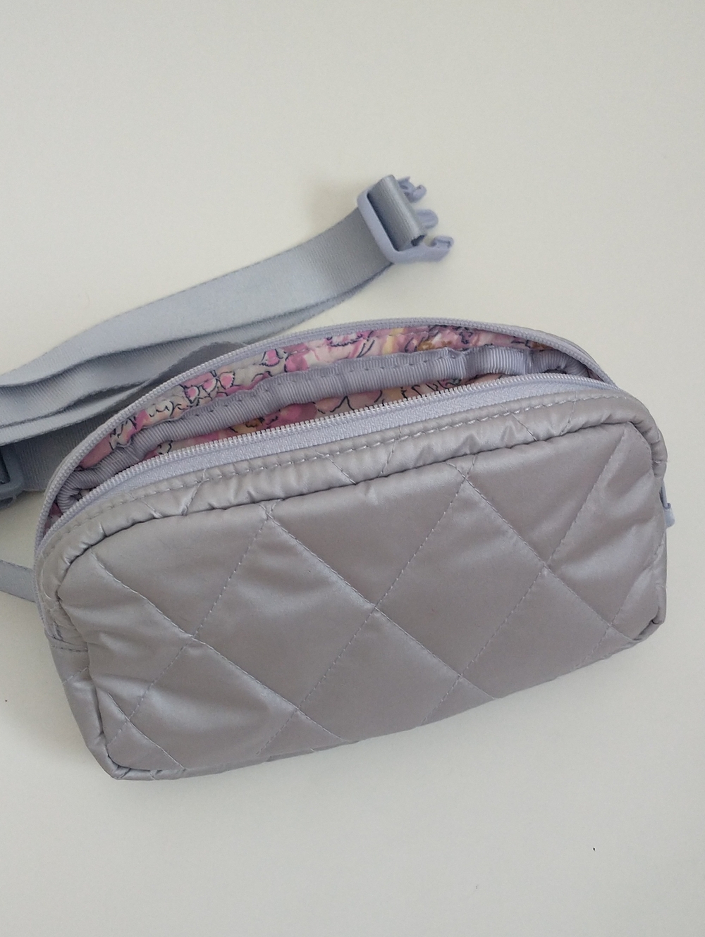 Vera Bradley Gray Quilted Crossbody Belt Bag